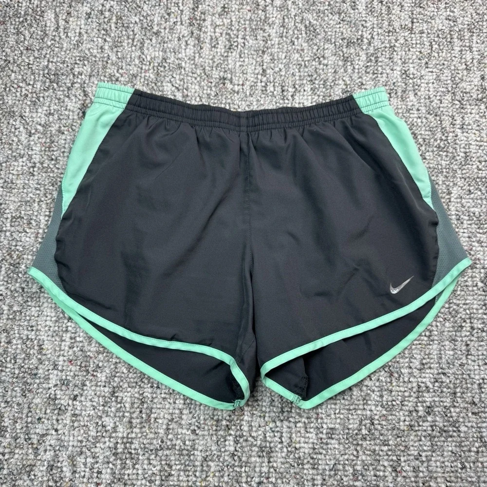 Nike Shorts Womens Small Lined Running Gym Dri Fit Gray Blue 624272-066